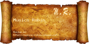 Musics Robin névjegykártya